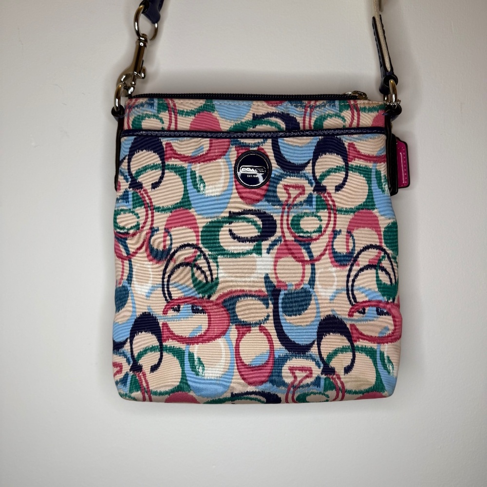 Coach IKAT Signature Crossbody Messenger Handbag